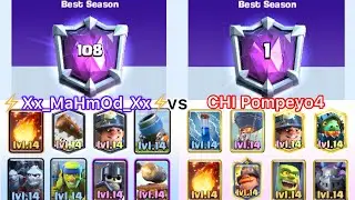 [Top 200] ⚡Xx_MaHmOd_Xx⚡ vs CHI Pompeyo4 - Clash Royale