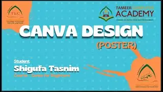 Student Poster Design in Canva | Canva for Beginners | Tameer Computer Academy