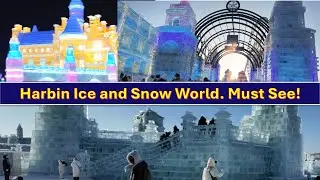 China's LARGEST Ice Festival Will Take Your Breath Away #travelvlog #chinatravel #harbin 