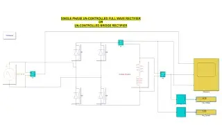 Single Phase Uncontrolled F.W.R. | Matlab Simulink | EngiSpark