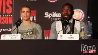 Ed Ruth, Brennan Ward, Liam McGeary, & Phil Davis post-fight | Bellator 163