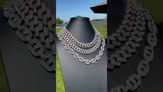 Cuban -Miami-Link Iced Out Chains with Color Options by Icey Pyramid #icedoutjewelry #icedoutchain