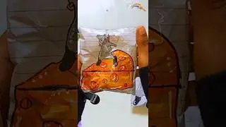 Rat dance on cheese paper squishy🤩#ratdance #squishy #unboxing  #roblox #vtuber #cat #blackpink