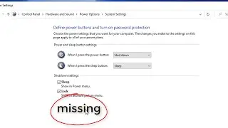 Fast startup option missing from windows 10 / 11
