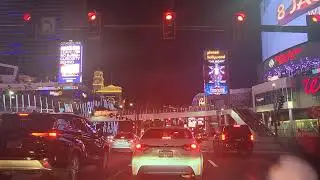 Поездка по Лас-Вегас-Стрип после полуночи - Mandalay Bay - Fontainebleau #путешествия #вождение #...
