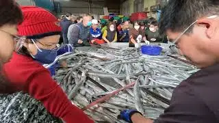It's Raining MIRRORS! A Blinding Flash Flood of Giant Beltfish! 明發定置漁場 #freshfish 2