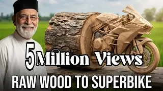 Amazing Woodworking: Handcrafting a Kawasaki Ninja H2R from Raw Wood! 🪵🏍️