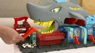 Велика Автомийка Суперакула Хот Вілс, трек із зміною кольору! Hot Wheels City HTN82