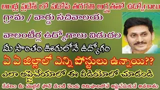 AP Grama Volunteer District wise vacancies | how to apply grama Volunteer jobs  | AndhraTV | APjobs