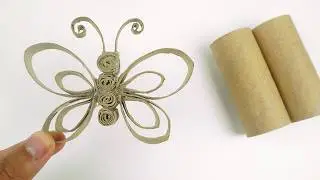 Basteln mit klopapierrollen: Schmetterling aus klopapierrollen | Sehr sch&ouml;ne Idee mit klorollen