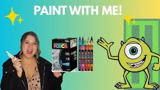 Paint with me using Posca markers and Apple Barrel Acrylic paints! 