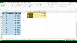 Computing Percentiles & Quartiles