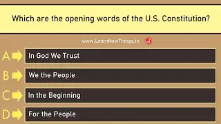 United States Civics Quiz - Part 1/2 | 15 Questions | U.S. Citizenship Test Questions and Answers