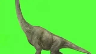 Green screen walking dinosaur effect