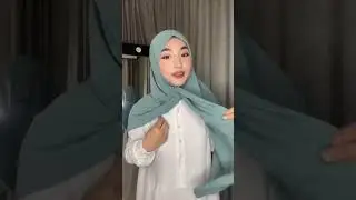 КАК КРАСИВО ПОВЯЗАТЬ БОЛЬШОЙ ПЛАТОК? #hijabtutorial #мусульманка #хиджаб #ислам