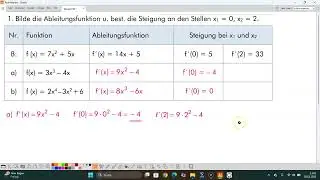 Ableitung (&Uuml;bung)