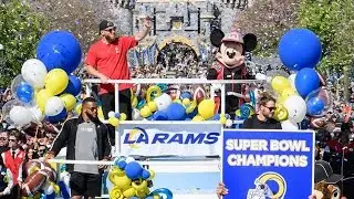 LA Rams Super Bowl Parade at Disneyland! 🥳