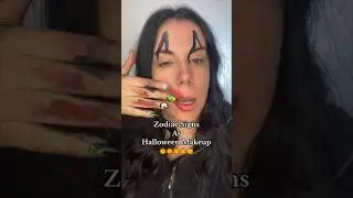 Zodiac signs as Halloween makeup #makeup #zodiacsignmakeup #astrology #tiktok #zodiac #halloween