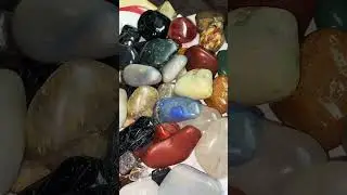 Beautiful tumbled rocks & crystals hidden in the sand! #crystals #rocks #collector