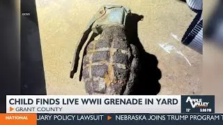 3-year-old boy finds live WWII grenade in Grant County yard, WSP bomb squad called