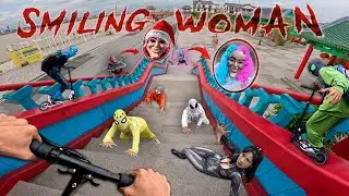 7 SPIDERMAN Vs SMILING WOMAN REAL LIFE ESCAPE 281.0 (Horror Parkour Pov Short) | Epic POV