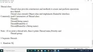 Multithreading Class 2