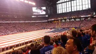 Challenger flies down during the National Anthem at Colts/Chiefs Playoff game (January 4th, 2014)
