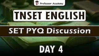 TNSET English PYQ Discussion Day 4 | Professor Academy
