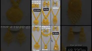 Latest 22k Gold bridal necklace set with weight and price #goldjewellery #goldnecklace #shorts