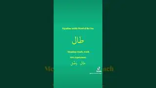 Egyptian Arabic Word of the Day: طال #arabiclanguage
