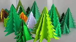 🌲DIY Christmas Tree Making | Easy Origami Tree | Paper Tree 🌲 #diychristmastree #origamitree