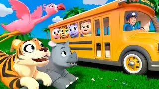 Wheels On The Bus Wild Animals | Lalafun Nursery Rhymes & Kids Songs