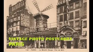 Vintage Paris Street Scenes Moulin Rouge Eiffel Tower images