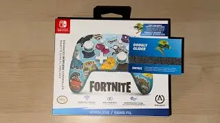 Fortnite PowerA Sticker Mania Nintendo Switch Controller Unboxing! (Googly Glider Code)