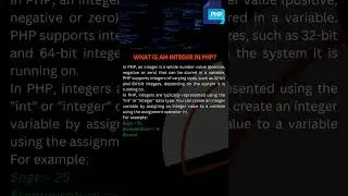 What is an integer in PHP?
