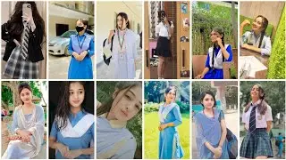 School🔥Dress Poses For Girl's ||😍Beautiful college uniform Selfie poses ||💞Attractive & Simple poses