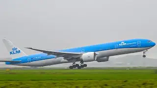 21 AMAZING TAKEOFFS & LANDINGS | B747F, A350, B777 | Amsterdam SCHIPHOL Airport Plane Spotting