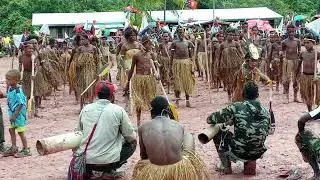 Papua new guinea unique culture Bambu tribe of western traditional dance..