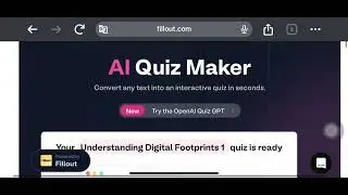 Tutorial Use Fillout.com (AI QuizMaker)