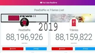 Pewdiepie VS T-Series Live  Subscribe Ccount - Who WIill  Prevail ? 2019