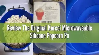 Review The Original Korcci Microwaveable Silicone Popcorn Popper, Microwave Popcorn Popper, Collapsi