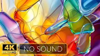 4K | ART Slideshow for TV | Abstract Liquid Glass | 1 Hour | No Sound