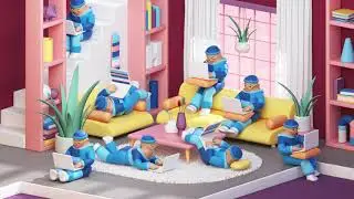 YIPPIEHEY WORKING FROM HOME 3D CHARACTER ANIMATION // KOMBINATROTWEISS ARTISTS