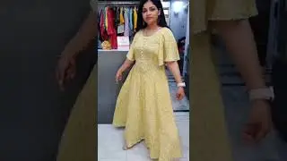 frock designed by Kabir designer boutique. #yellowfrock #yellowgown #pearldesign #dress #kabir