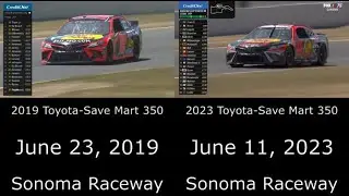 Nascar Comparison | Martin Truex Jr. 2019 and 2023 Sonoma Win