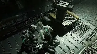 Isaac stomping the floor in anger after such a betrayal. [Dead Space Remake]