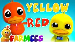 Learn Colors with Ducks | Kids Preschool Learning | Nursery Rhymes & Children's Music Farmees