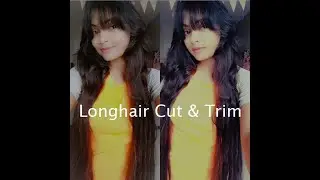 Long hair Cut, Side cut & Trim - I Cut My Own Wet Hair | #longhairtrim | #longhaircut