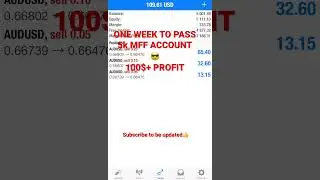 CHALLENGE TO PASS 5K MFF📊 PROP FIRM  IN ONE WEEK OR LESS💯