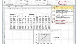 Graphs with Uncertainties using Excel